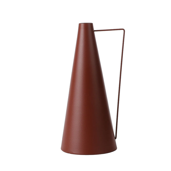 Vase en métal déco H23 terracotta