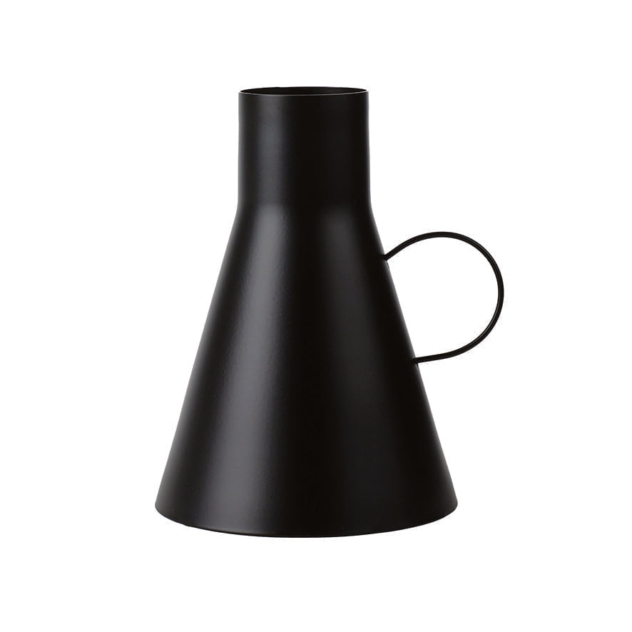 Vase en métal déco H20 noir