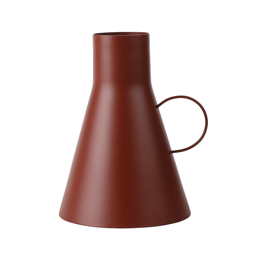 Vase en métal déco H20 terracotta