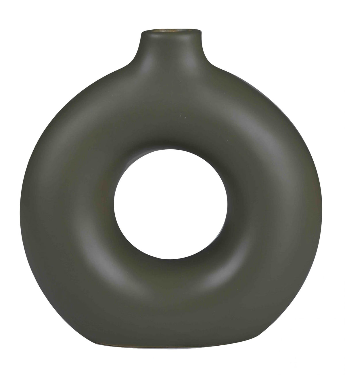 Vase en céramique doonust vert olive H20