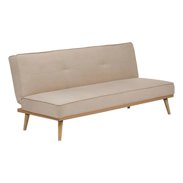Canapé 3 places convertible en tissus beige
