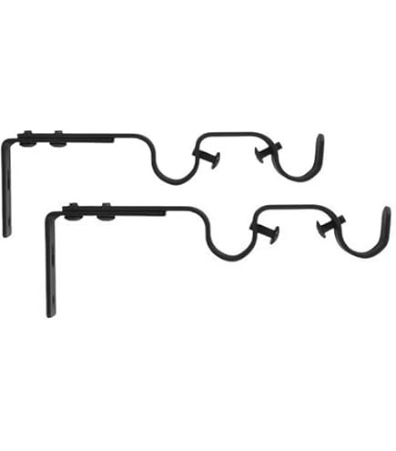 Lot de 2 supports gouttière double ( L165 - L190 / D20 mm) noir