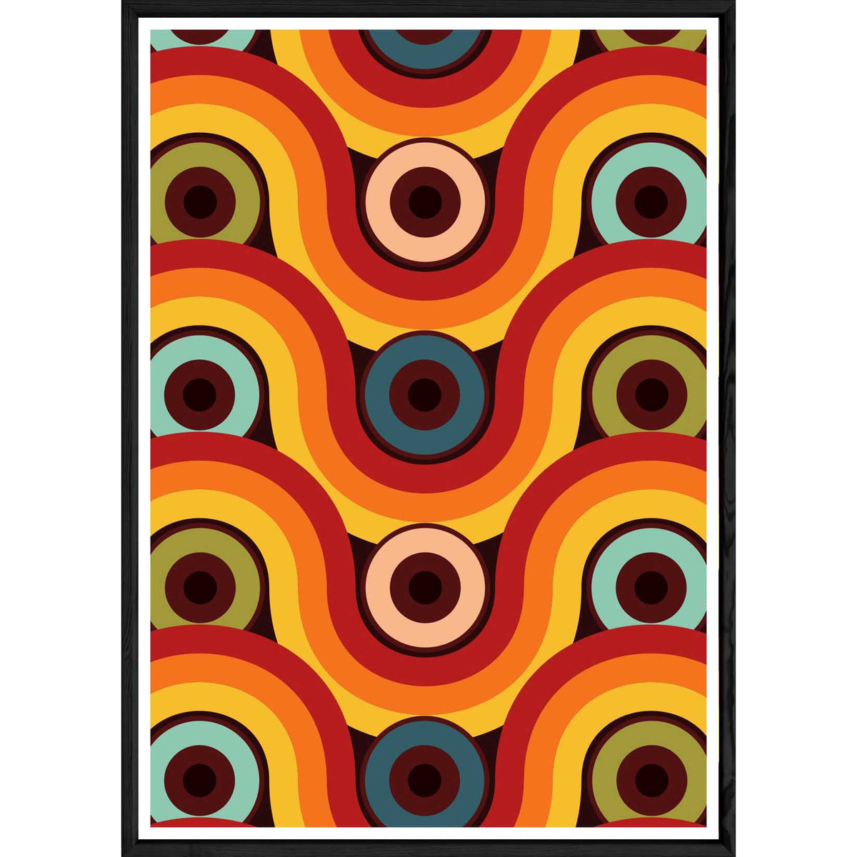 Tableau Groovy avec cadre noir POP – Taille 23x32