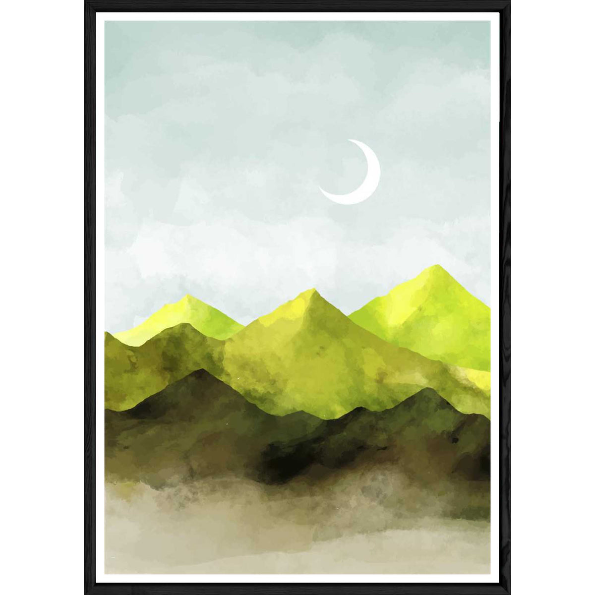 Tableau Paysage avec cadre noir POP – Taille 32x42
