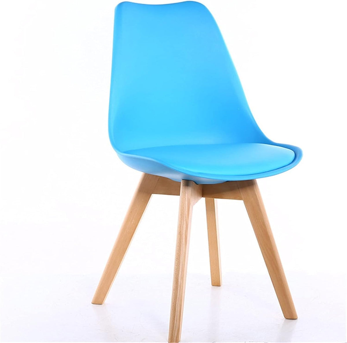 Chaise bleue pied bois