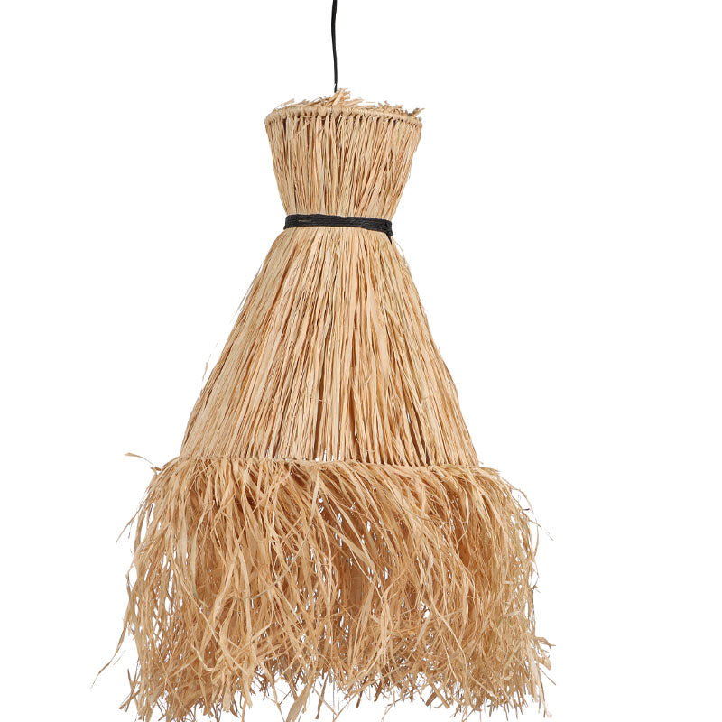 Suspension en raphia Naturel H70