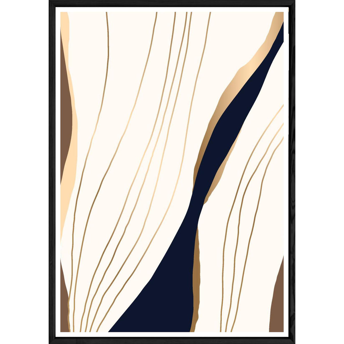 Tableau abstrait avec cadre noir POP – Taille 23x32