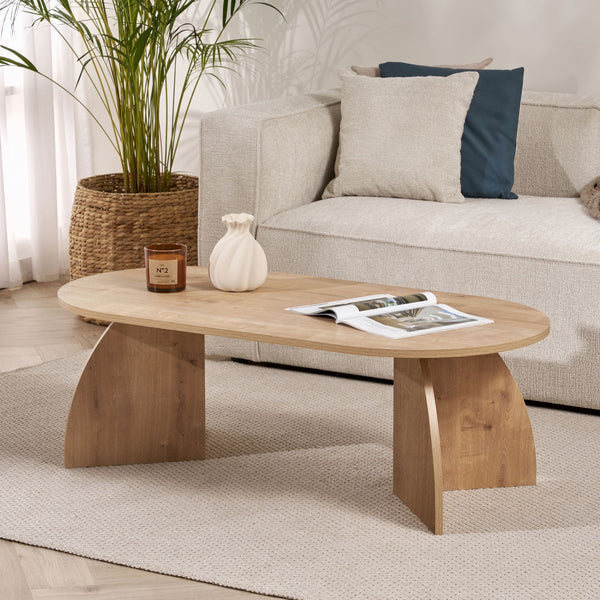 Table basse en bois clair 120 x 60 x h40cm