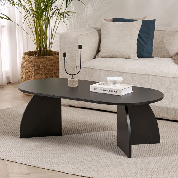 Table basse en bois noir 120 x 60 x h40cm