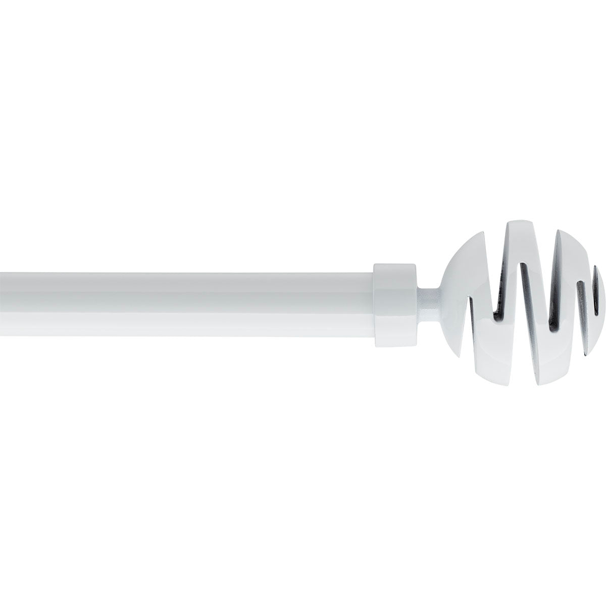 Kit de tringle extensible aluminium (L120 - L210 cm / D19 mm) blanc