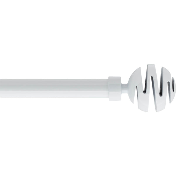 Kit de tringle extensible aluminium (L210 - L380 cm / D19 mm) blanc