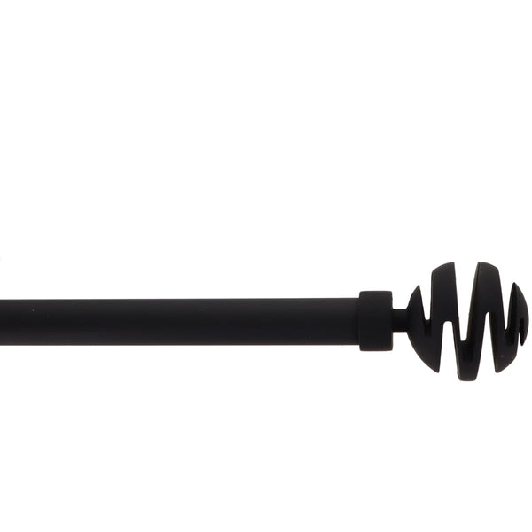 Kit de tringle extensible aluminium (L120 - L210 cm / D19 mm) noir