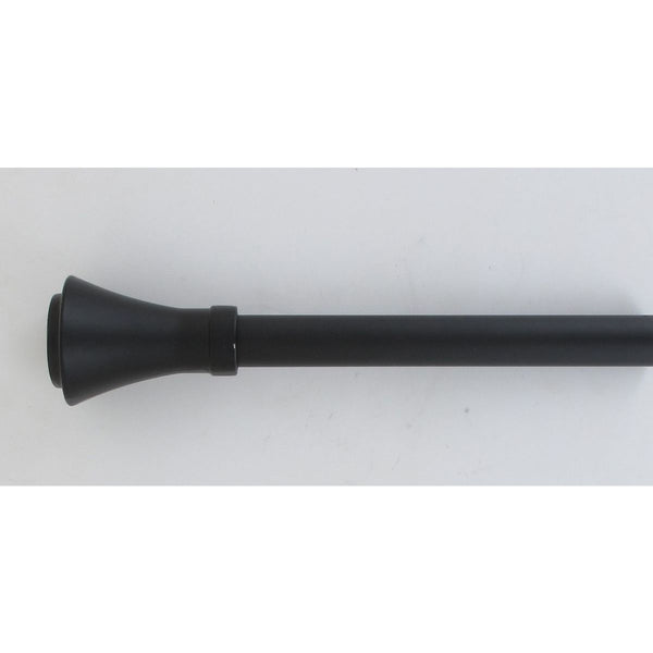 Kit de tringle extensible aluminium (L120 - L210 cm / D19 mm) noir mat