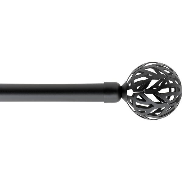 Kit de tringle extensible aluminium (L210 - L380 cm / D19 mm) noir