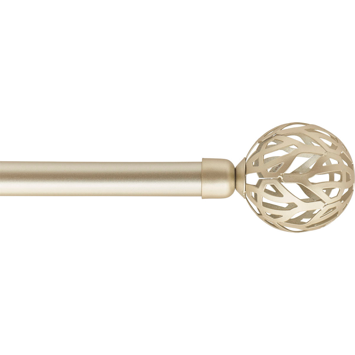 Kit de tringle extensible aluminium (L210 - L380 cm / D19 mm) doré