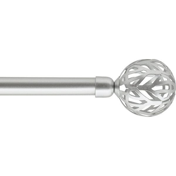 Kit de tringle extensible aluminium (L120 - L210 cm / D19 mm) argent