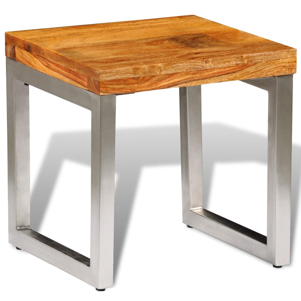Table basse en acacia massif D45 pied métal