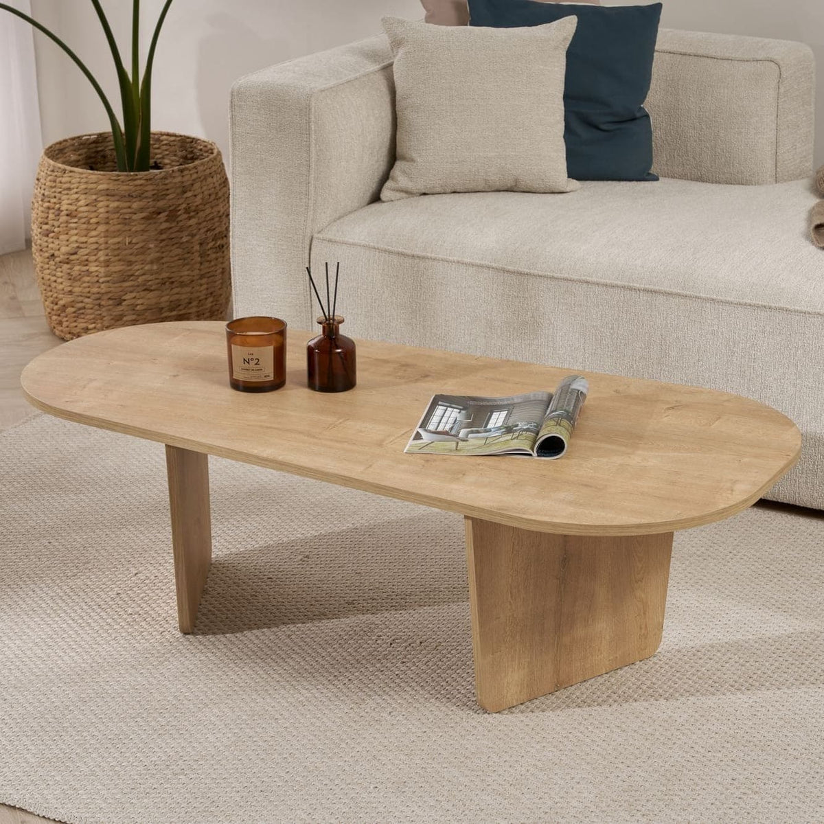 Table basse design en bois L130