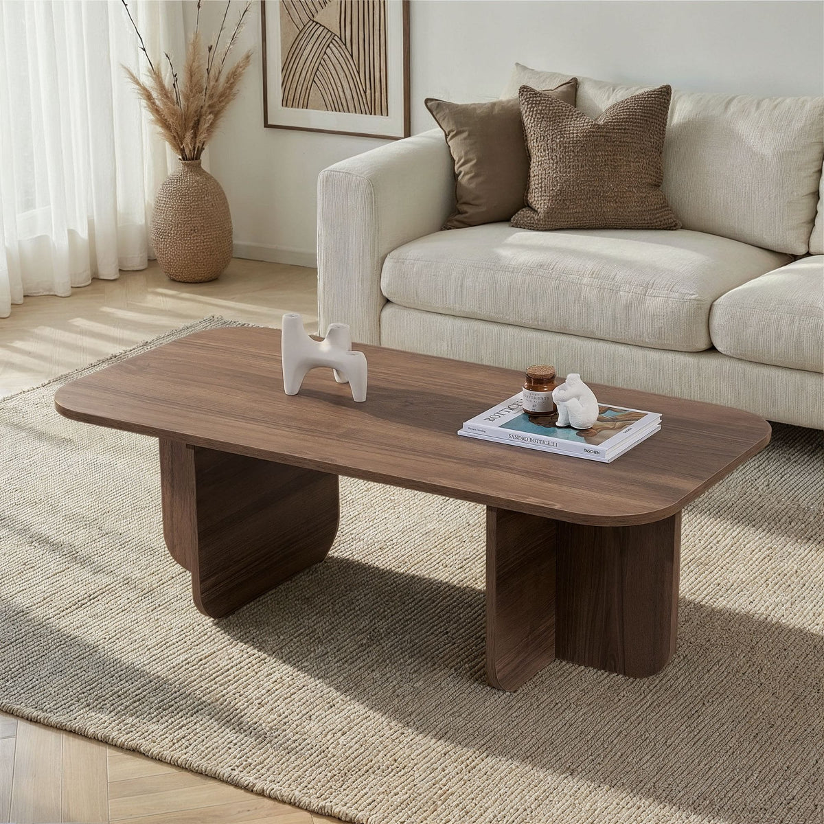 Table basse en bois foncé L120