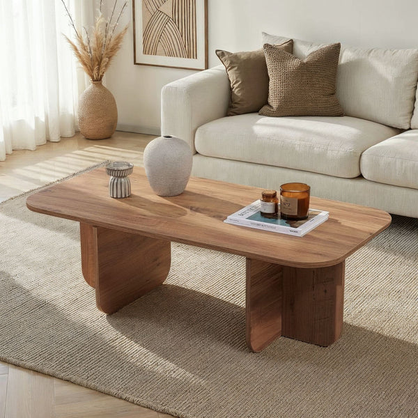 Table basse en bois moyen L120