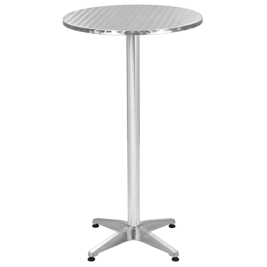 Table à manger ronde en aluminium 60x(70-110)