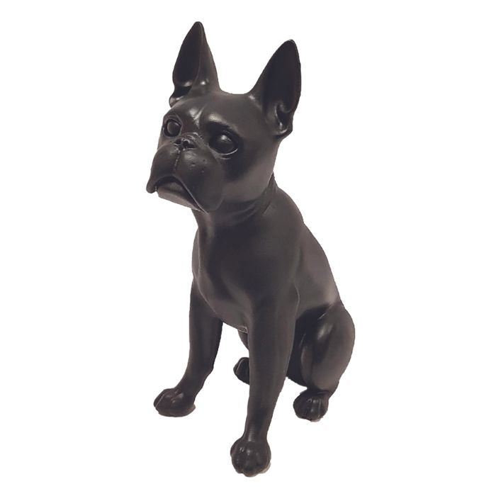 Chien en résine noir H30