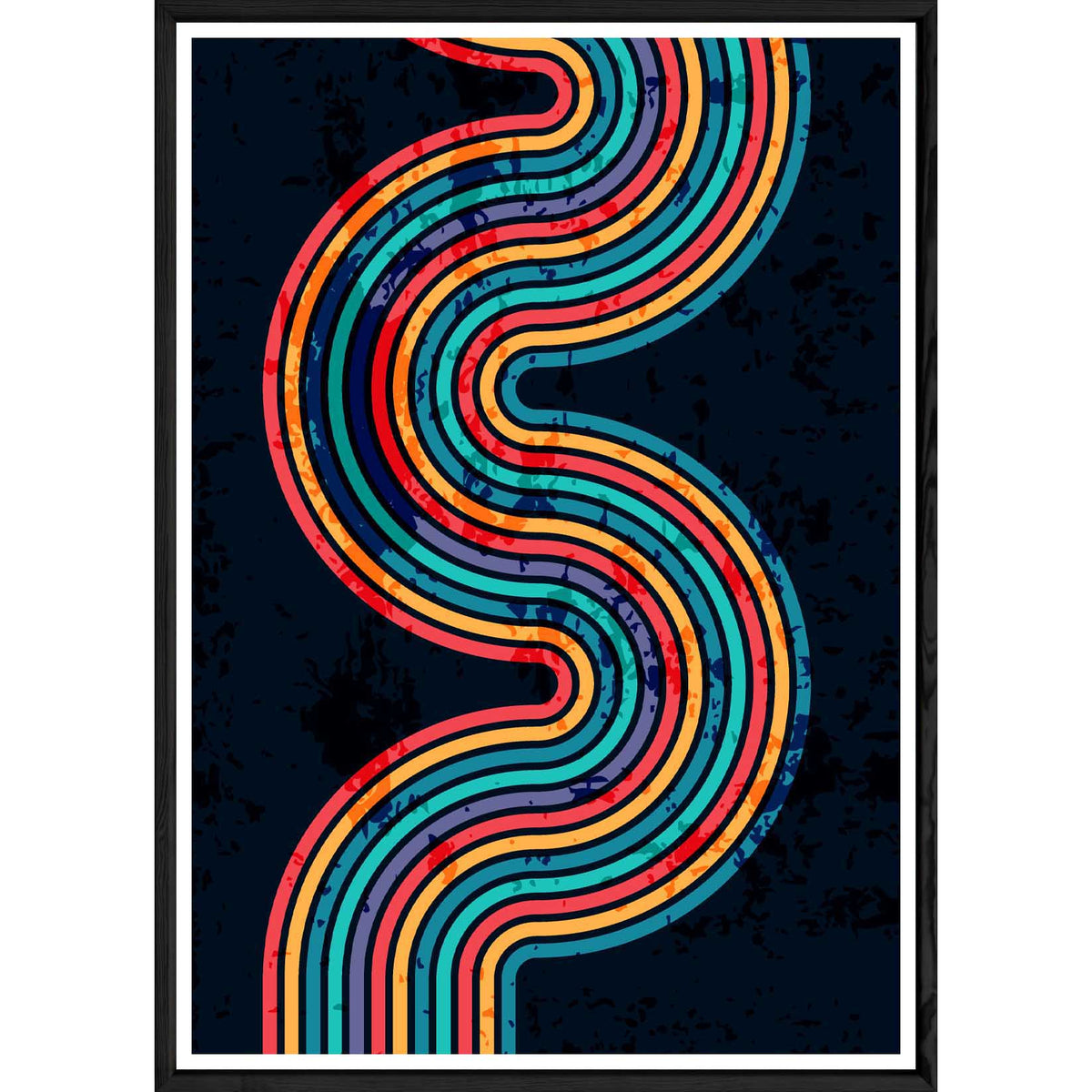 Tableau Rétro avec cadre noir POP – Taille 23x32
