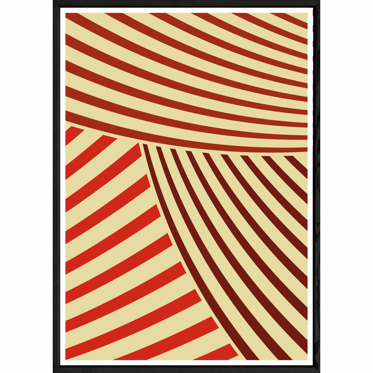 Tableau Abstrait avec cadre noir POP – Taille 23x32