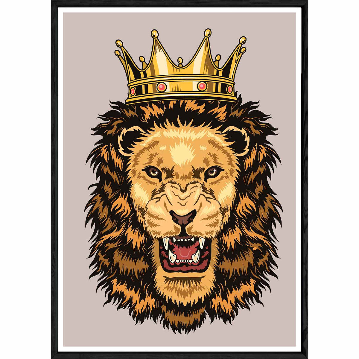 Tableau Animal avec cadre noir POP – Taille 23x32