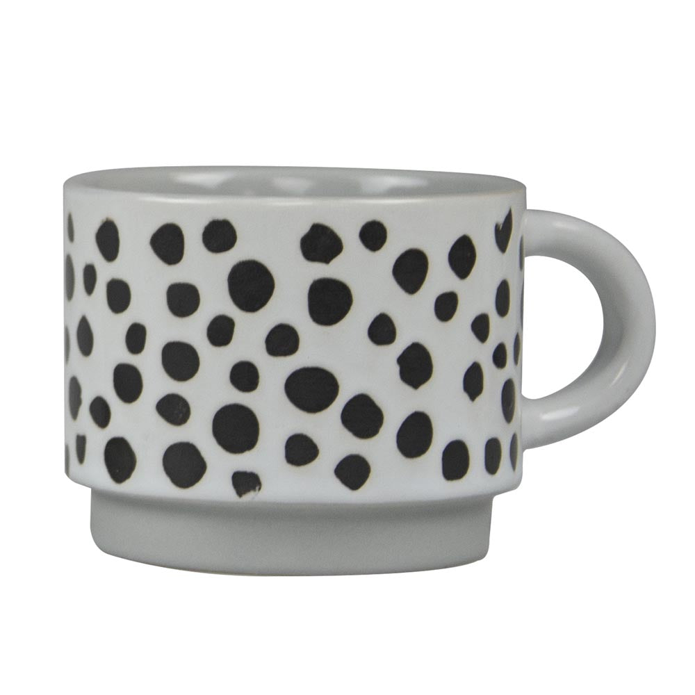 Mug arty original gris en grès