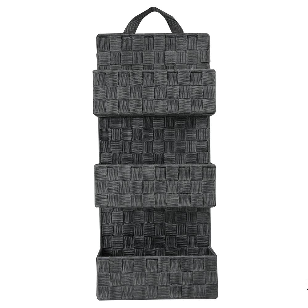 Rangement de salle de bain 3 niveaux H56 gris
