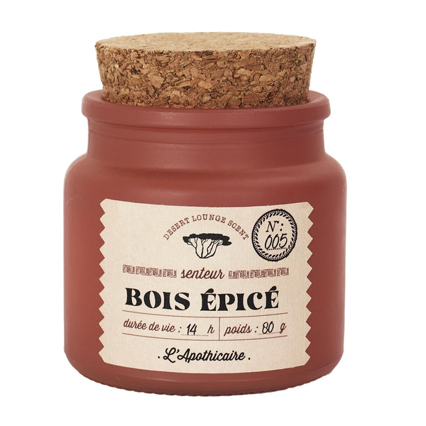 Bougie en verre terracotta H8