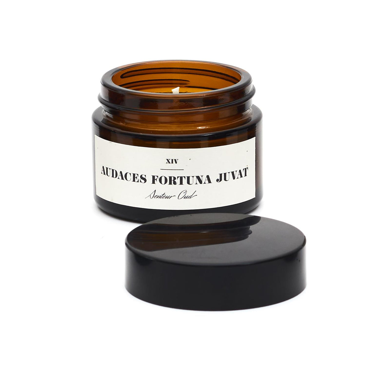 Bougie en verre ambré parfumée H6 AUDACES