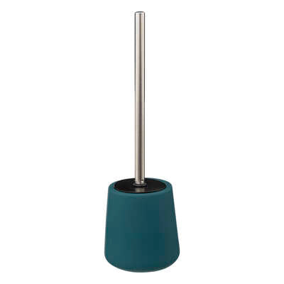 Brosse WC bleu pétrole en grès mat