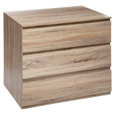 Commode en bois 3 tiroirs L80