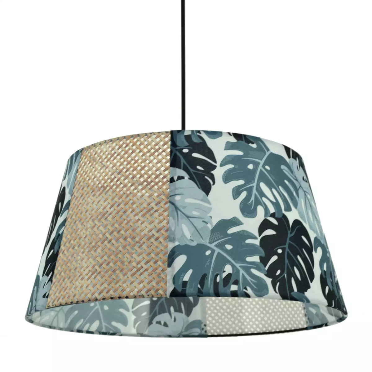 Suspension en coton et lin bleu D42