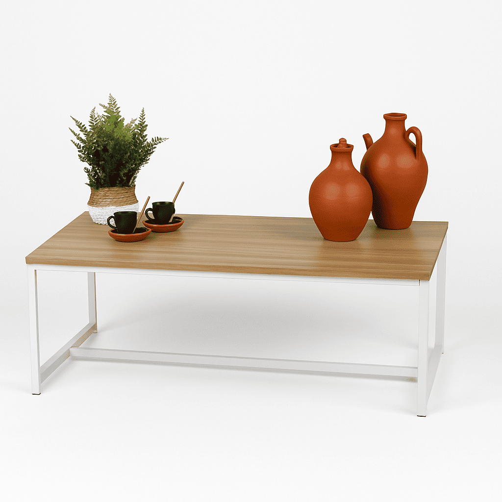 Table basse en bois clair design L100cm