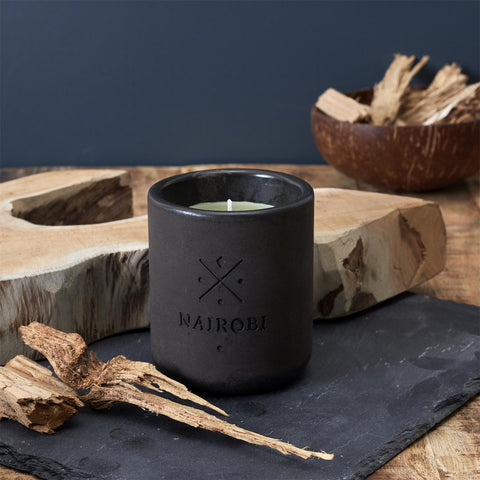 Bougie en ciment parfumée H10 noir