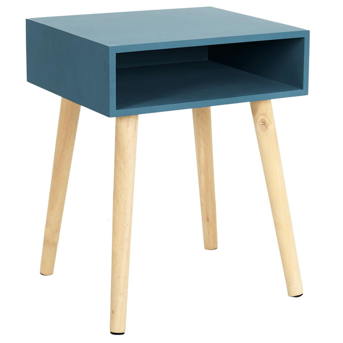 Table de Chevet bleue 1 niche