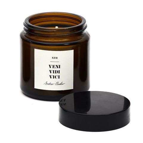 Bougie en verre ambré parfumée H8 VENI VIDI