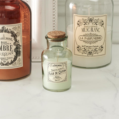 Bougie parfumée en verre H11 FLEUR DE COTON