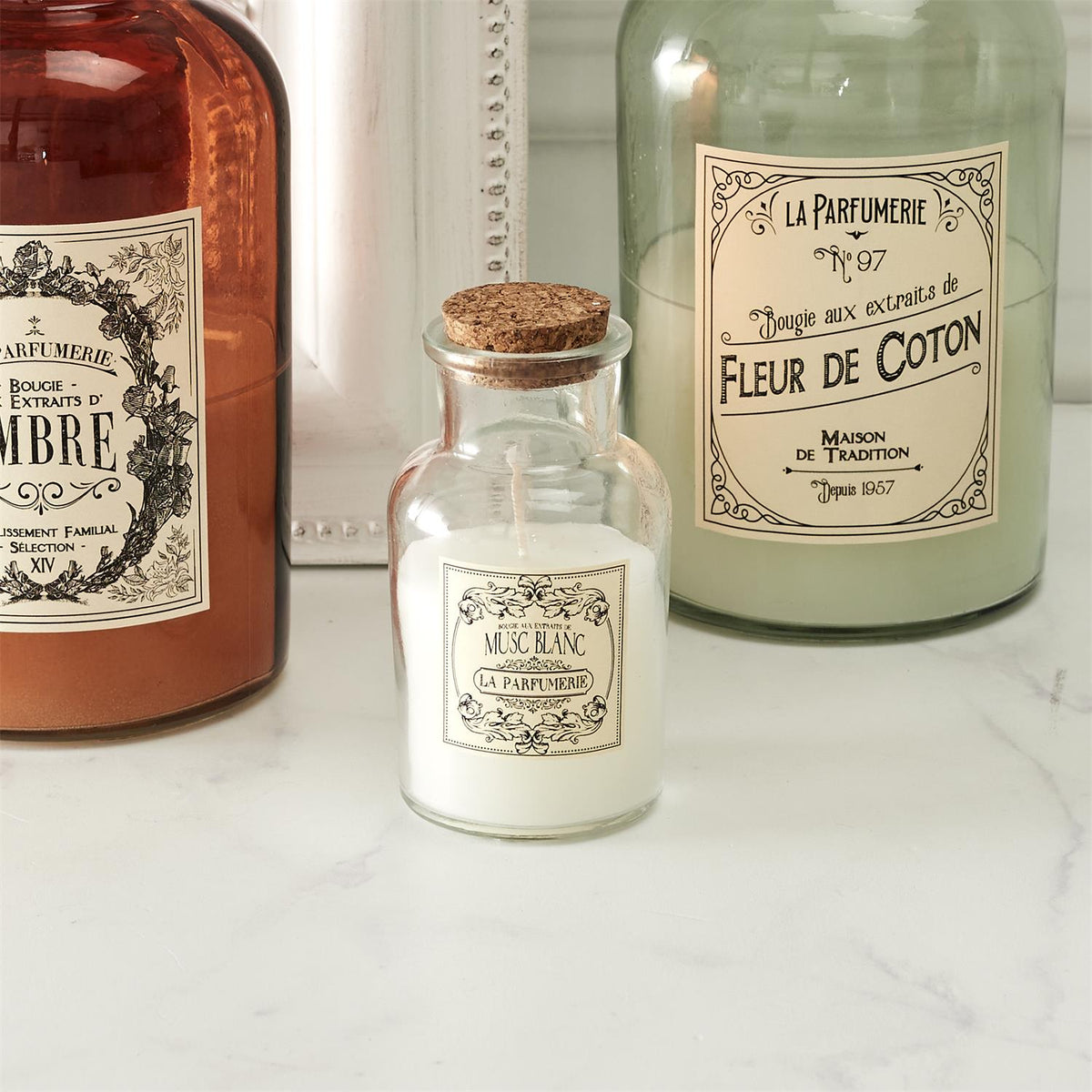 Bougie parfumée en verre H11 MUSC BLANC