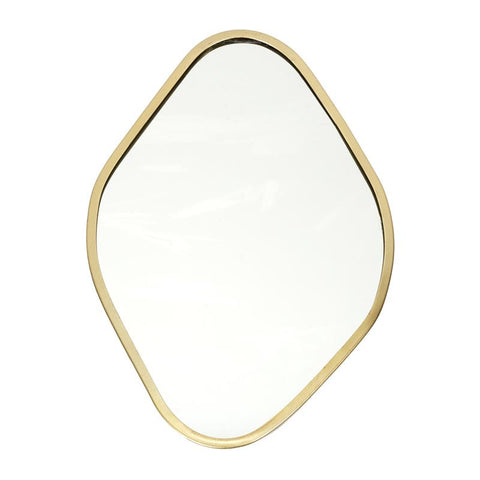 Miroir losange en métal doré 25x35