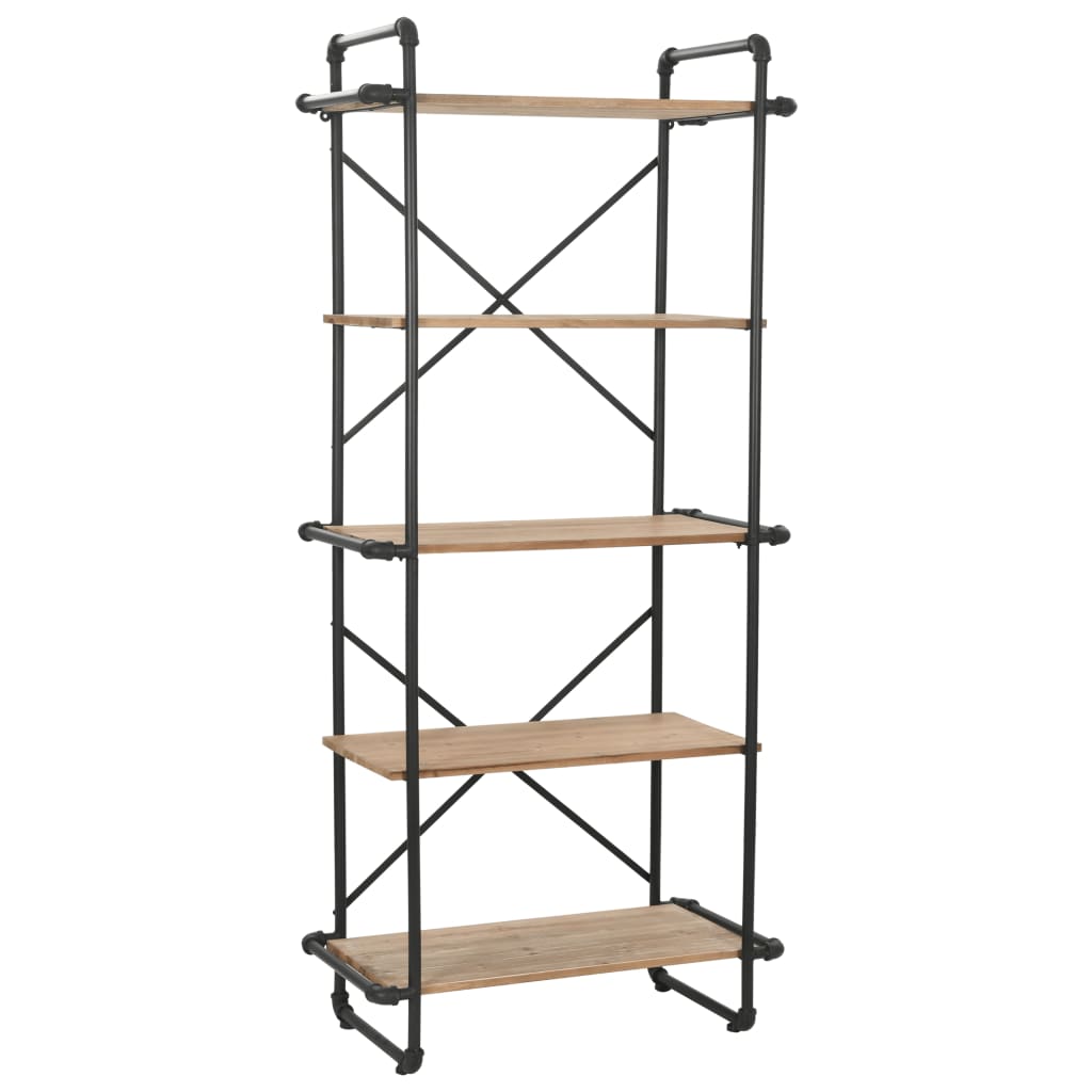 Etagère en sapin massif et métal 80x180