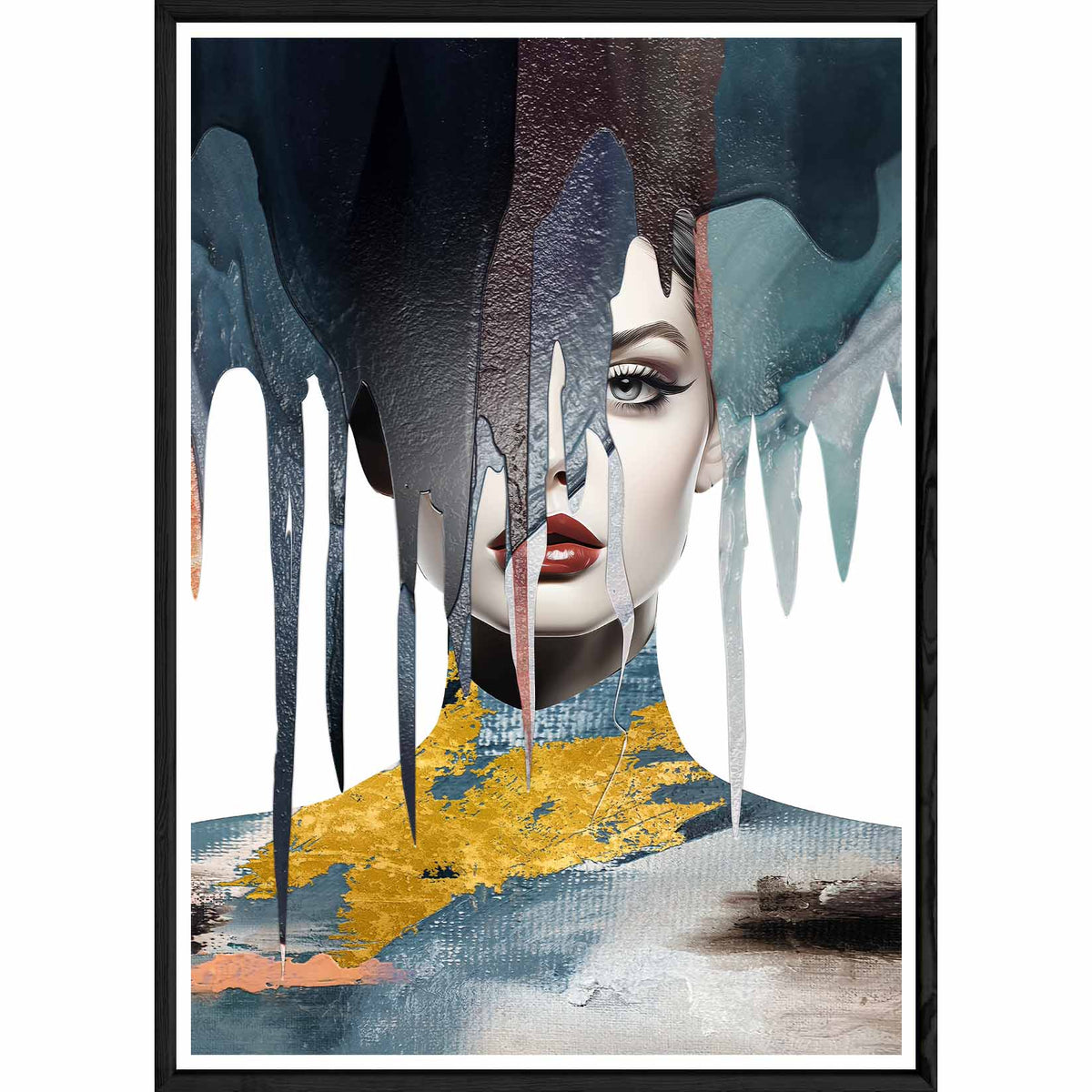 Tableau design avec cadre noir – Taille 32x42