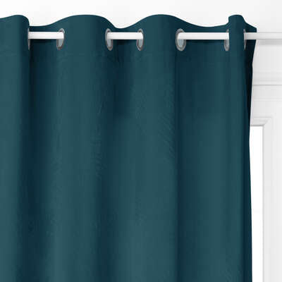 Rideau occultant velours bleu canard 140x260 (vendu par 1)