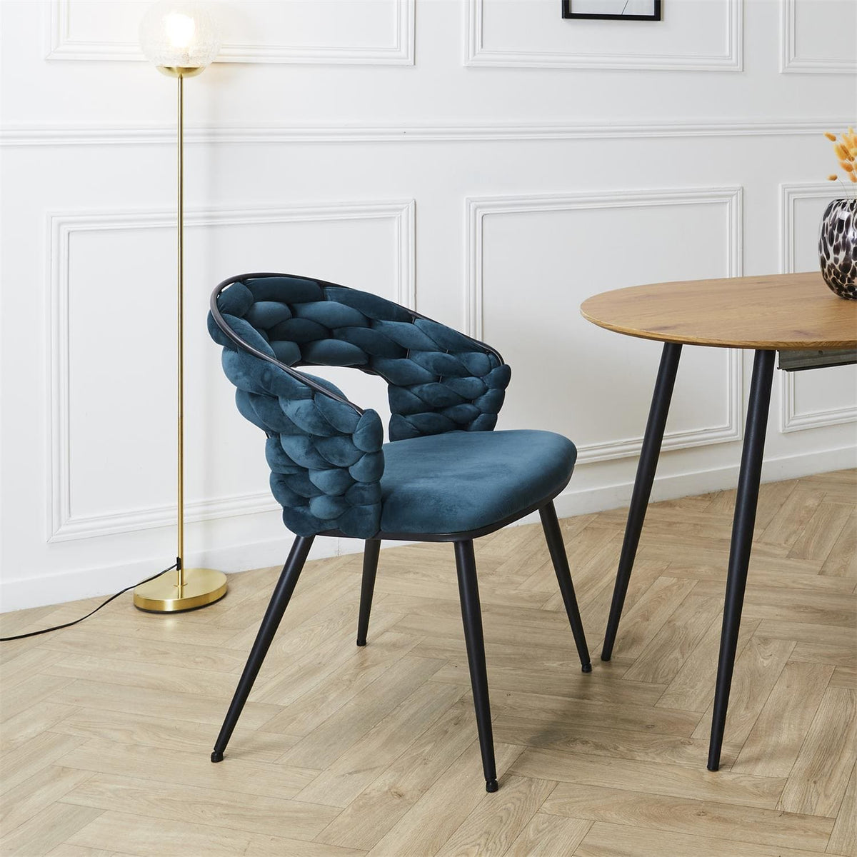 Fauteuil en tissus bleu