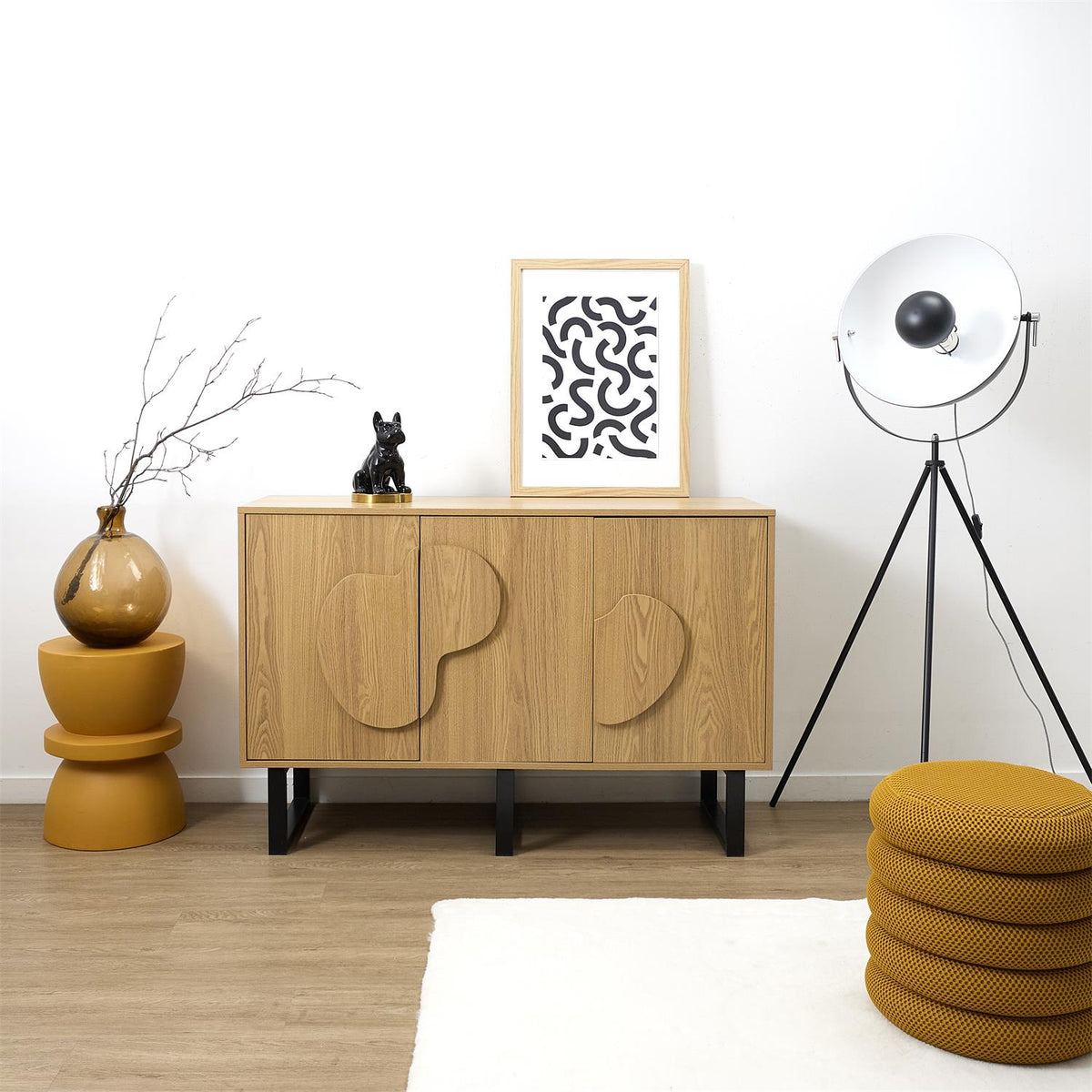 Buffet en bois et métal L120