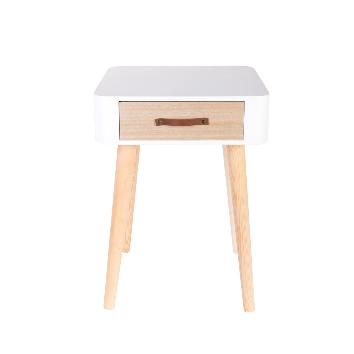 Table de chevet blanche en bois