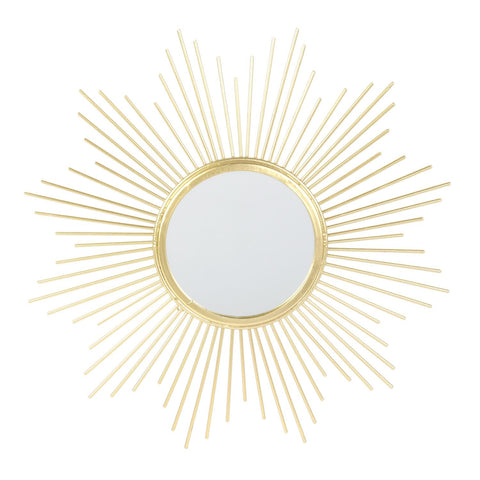Miroir soleil en métal doré D20